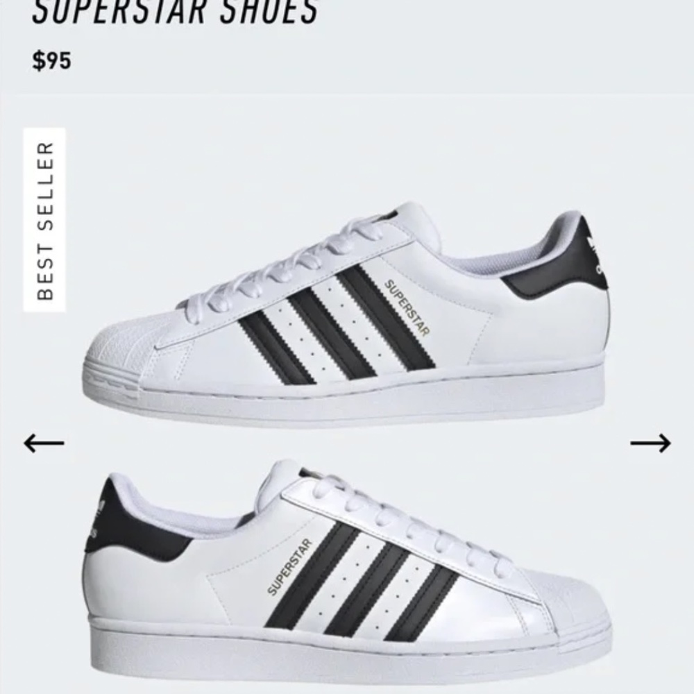 Adidas Women’s Original SuperStar sneaker Size 7/38.5